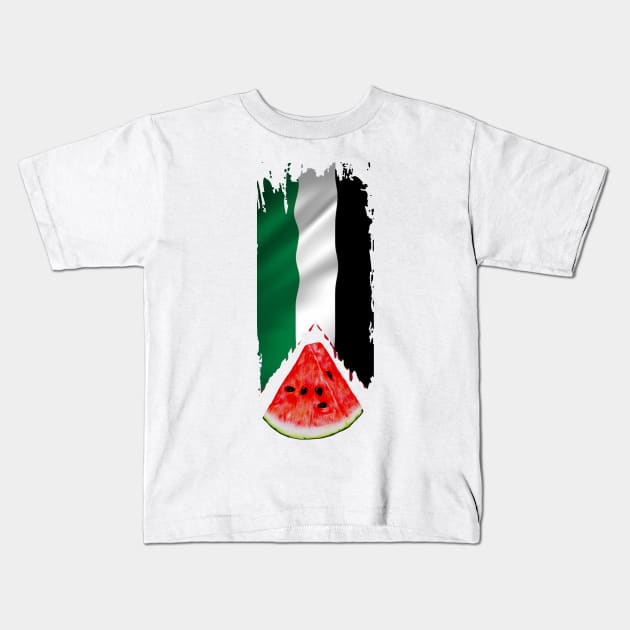 Palestine Flag Kids T-Shirt by Mugo Muncarsol